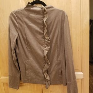 209 WST 38 Ruffled Suede Leather Jacket M NWT